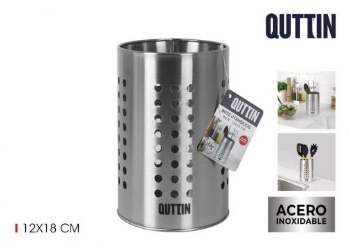 Porta Utensil. Cozinha Inox 12x18cm Quttin