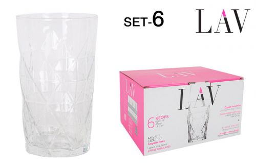 Set 6 Copo 460cc Keops — referência 10885S