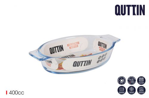 Prato De Vidro Oval 20x11.5cm 400cc Quttin — vista 1
