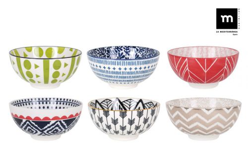 Tigela Aperitivo 155x77cm Sort.6 Deco Hanae — referência 720010K