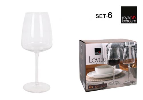 Set 6 Taças Vinho 43cl Leyda