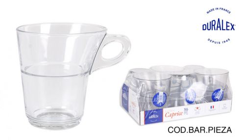 Ek Set 6 Tazas Cafe Apil. Transp. 22cl Caprice — referência T06-4027ARC