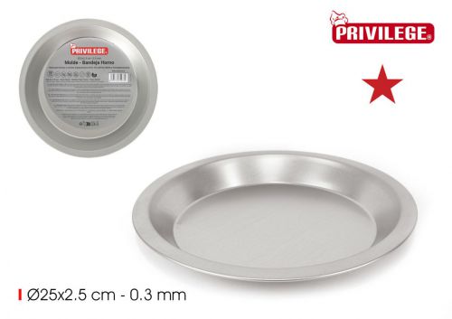 72 Round Pan 25x2.5cm/0.3mm W