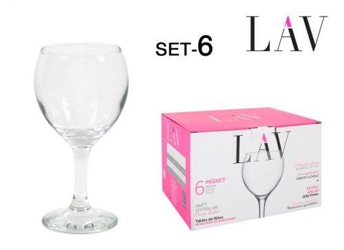 > Mis549f Jogo De 6 Taças De Vinho Tinto 210cc M