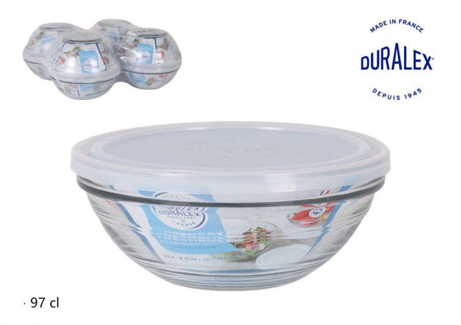Marmita Redonda 97cl/17x7cm Tampa Transp. Fr.bx