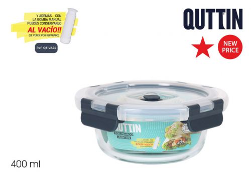 Caixa De Almoço Red.c/Tap.de Vacuo 15x62quttin — referência QT-VA24940