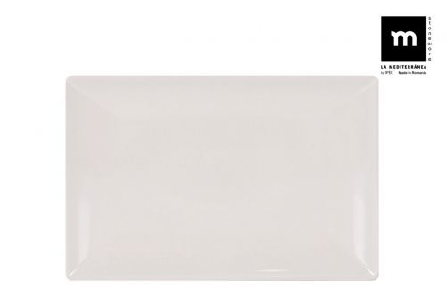 Marfim Rect Brilhante. 34x22.5cm Prato — vista 1