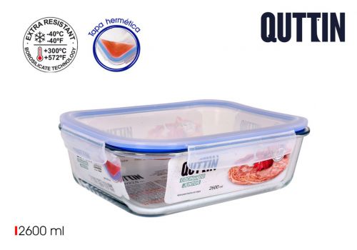 Caixa De Almoço Extra Retangular 29x22.5x9.8cm — referência QT-R24955
