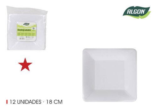 Set12 Placa Quadrada De Cart+o 18cm Algon