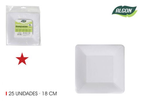 Set25 Placa Quadrada De Cart+o 18cm Algon