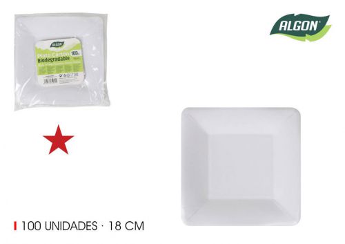 Set100 Placa Quadrada De Cart+o 18cm Al