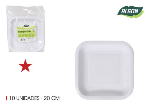 Set10 Placa Quadrada De Cart+o 20cm Algon — vista 1