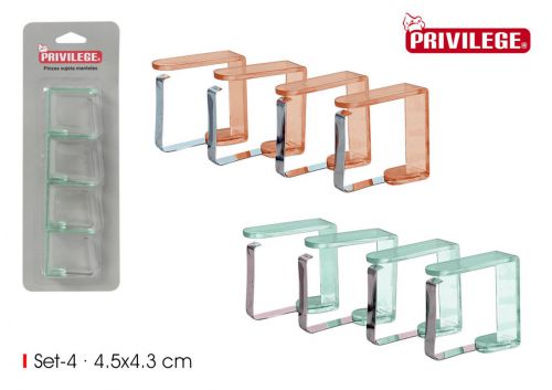 Set 4 Bracadeira Mesa Clip Wooow — referência BW01017874825