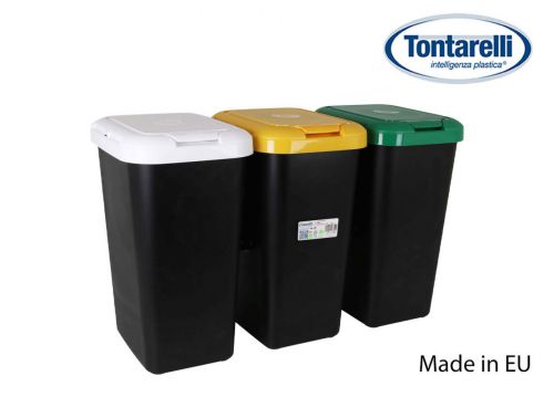 Conjunto De 3 Lixeiras De Reciclagem 77x32x475