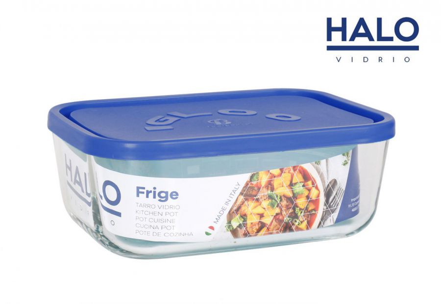 Marmita Retangular Com Tampa Turquesa 19cm Frige