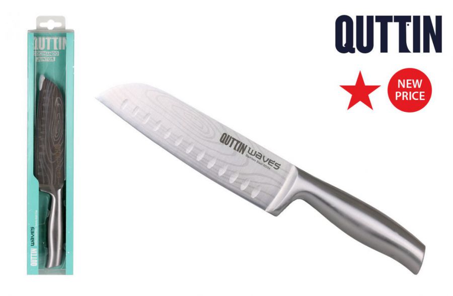 Y Cuchillo Santoku 17cm Quttin Waves