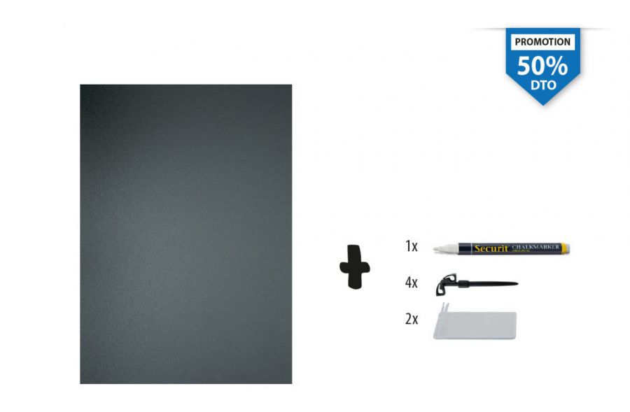 50 15pack 20carteles Pizarra A8 Negro+mar