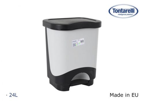 Lixeira De 24 Litros Com Pedal Idea Preta/Cinza