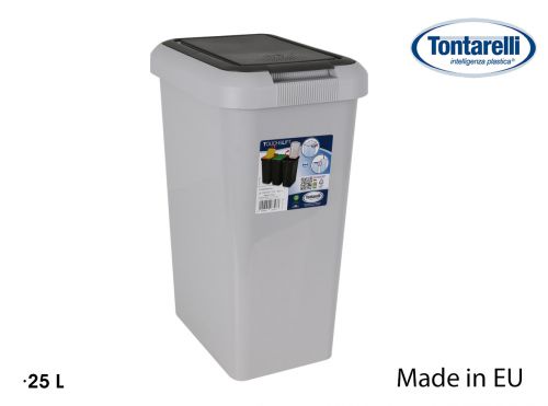Lixeira De 25l Touchlif Com Dupla Abertura Cin