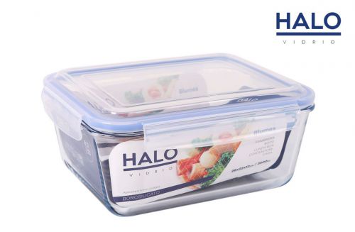 Lancheira Retangular Com Tampa 26x22cm Halo