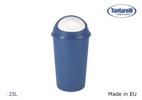 Caixote Do Lixo W / Cover 25l Aro Pequeðo Azul