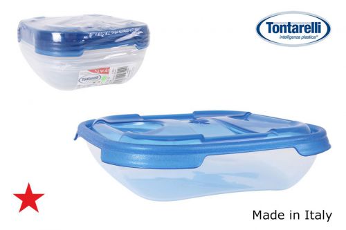 Yset 4 Fiambreras Cuadrada 0.5 L Nuvolat/Azul
