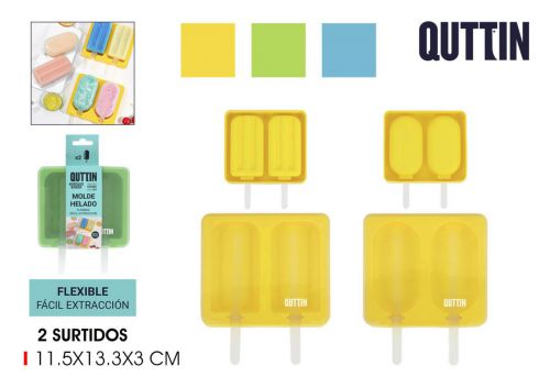 Molde De Silicone Duplo Para Gelados Quttin