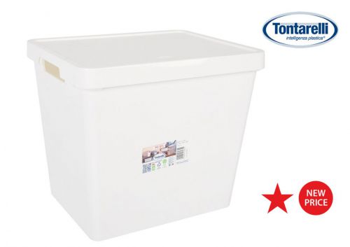Y Caja Almacenaje 23.9l C/Tapa Maya Blanca