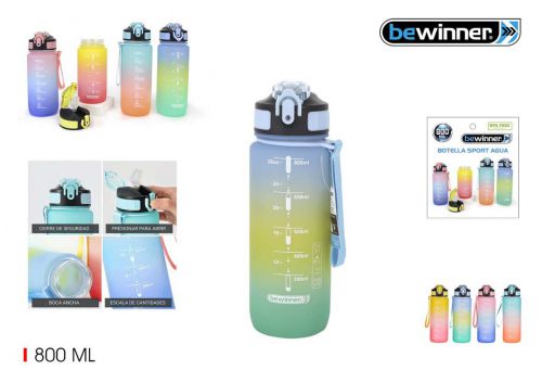 Garrafa De Agua Desportiva Multicolorida Bewinner