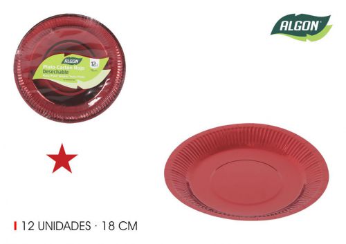 Set12 Placa De Cartao Vermelho Brilhante Redondo