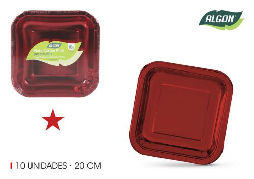 Set12 Placa De Cartao Quadrado De Vermelho Brilha