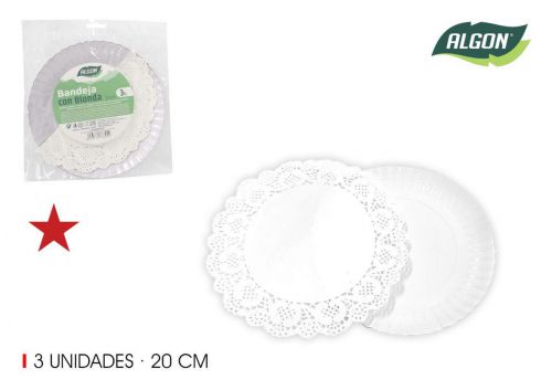 Bandeja De Cartao Com Blonda Algon