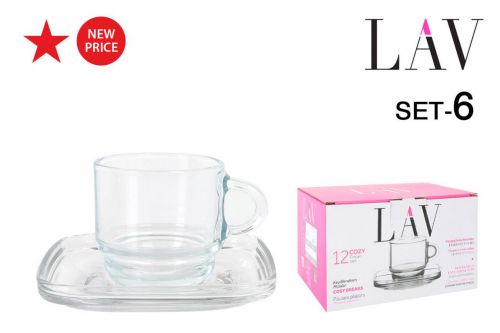 Y Cozys1 Set 6 Tazas 91cc C/Plato Expres