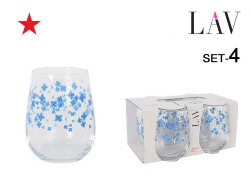 Y Gai361ub1578 Set 4 Vasos 360cc Gaia Flores