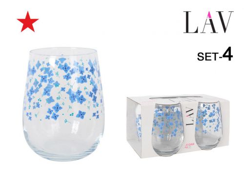 Y Gai365ub1578 Set 4 Vasos 475cc Gaia Flores