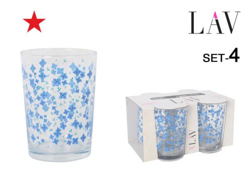 Y Bdg392ub1578 Set 4 Vasos Sidra 520cc Flores