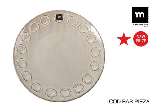 Y Plato 27cm Gris Almudena Md