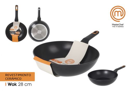 Panela Wok 28cm Alumínio Forjado 3mm 2c Masterchef