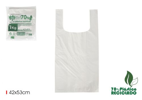 Conjunto De 57 Sacos De Reciclagem Brancos Com Asa