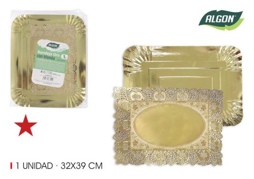 Bandeja De Cartao Com Blonda Algon