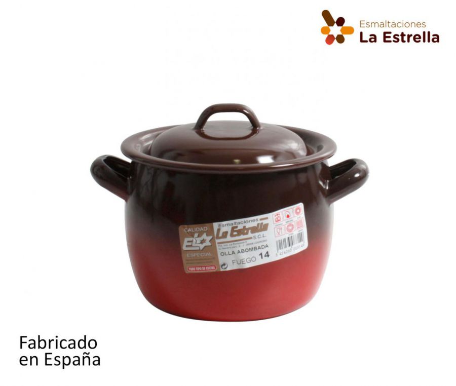 Olla Abombada C/Tapa 12cm 1.3l Fuego