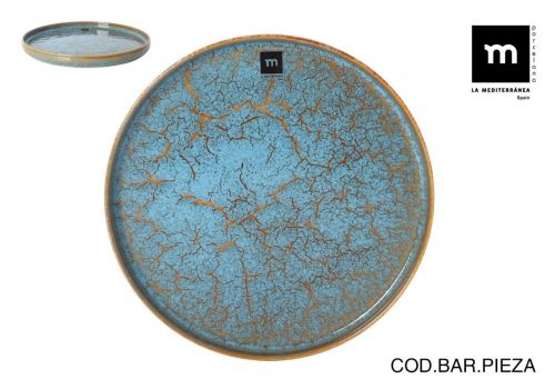 720e105bandeja Redonda 26.5x2.6cm Scratch Blue