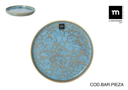 720e107bandeja Redonda 20 X2.3cm Scratch Blue