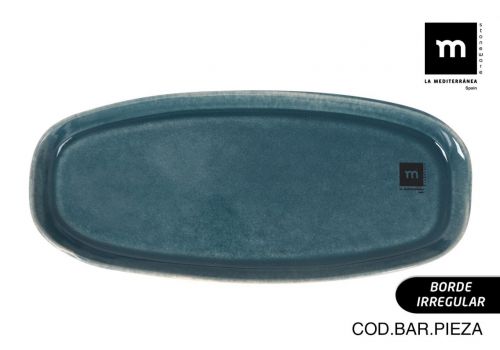 Fuente Oval 33.4x14.8x2.5cm Ocean Blue Md