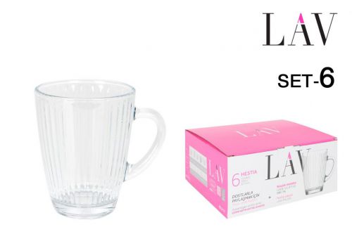 Conjunto De 6 Canecas De 300 Ml Com Alça Hestia