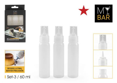 Set3 Dispensador De Molho Quttin Bar