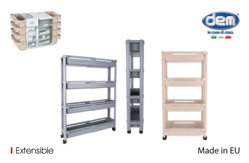Carrinho Multiuso Extens-Vel Beclassic Com 4 Cesto