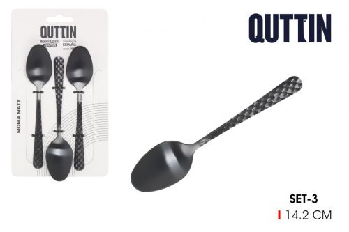 96set 3 Cucharas Postremoma Black Matt