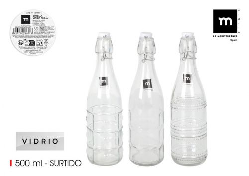 Garrafa Vidro Tampa Hermetica La Mediterranea