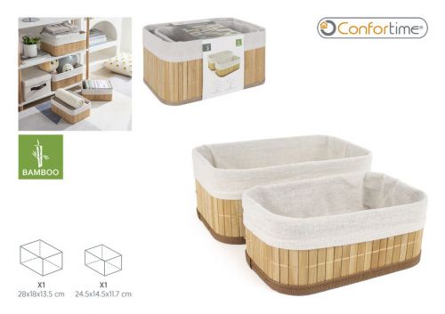 Cestos De Arrumaçao Em Bambu Confortime